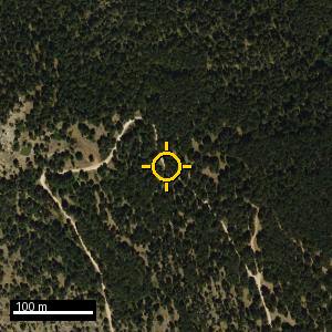 Aerial photograph of Roadside nr. Puertomingalvo, pin marked.