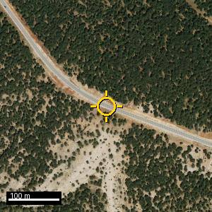Aerial photograph of Roadside nr. Alcalá de la Selva, pin marked.