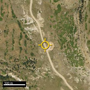 Aerial photograph of Roadside nr. Valdelinares, pin marked.