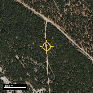 Aerial photograph of Roadside nr. Guadalaviar, pin marked.