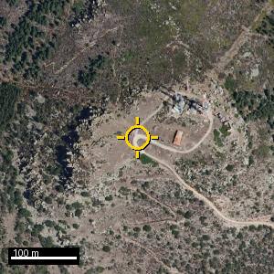Aerial photograph of Roadside nr. Ródenas, pin marked.