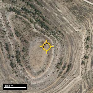 Aerial photograph of Alto de San Cristóbal, pin marked.