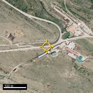 Aerial photograph of Roadside nr. Morella (east), pin marked.