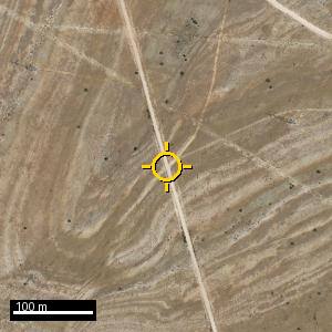 Aerial photograph of Roadside nr. Escucha (east), pin marked.
