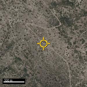 Aerial photograph of Roadside nr. Castellar de la Muela, pin marked.
