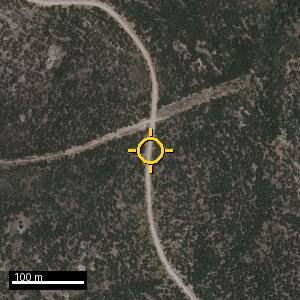 Aerial photograph of Roadside nr. Molina de Aragón, pin marked.