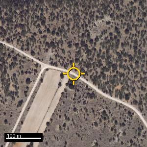 Aerial photograph of Roadside nr. Almaluez, pin marked.