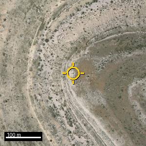 Aerial photograph of Pico de Grado, pin marked.
