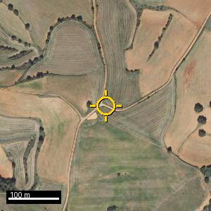 Aerial photograph of Roadside nr. Bordalba, pin marked.
