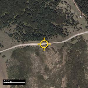 Aerial photograph of Roadside nr. Ólvega, pin marked.