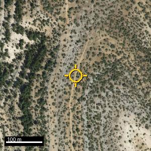 Aerial photograph of Roadside nr. Cabrejas del Pinar, pin marked.
