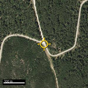 Aerial photograph of Roadside nr. Duruelo de la Sierra, pin marked.