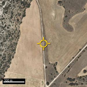 Aerial photograph of Roadside nr. Reinoso de Cerrato, pin marked.