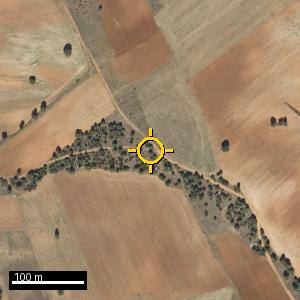 Aerial photograph of Roadside nr. Ura, pin marked.
