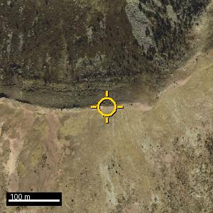 Aerial photograph of Campiña, pin marked.