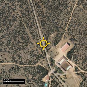 Aerial photograph of Roadside nr. Valbuena de Pisuerga, pin marked.
