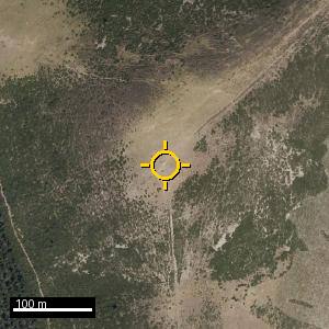 Aerial photograph of Chilizarrias, pin marked.