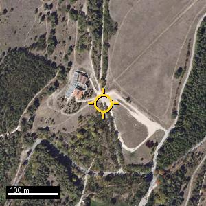 Aerial photograph of Roadside nr. Burgos, pin marked.