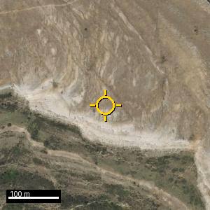 Aerial photograph of La Rasa, pin marked.