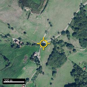 Aerial photograph of Roadside nr. La Grandota, pin marked.