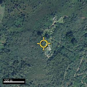 Aerial photograph of Roadside nr. El Contriz, pin marked.