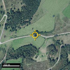 Aerial photograph of Roadside nr. Brañadesella, pin marked.