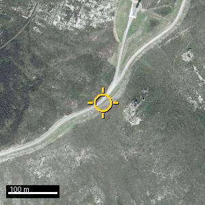 Aerial photograph of Roadside nr. Tineo (west), pin marked.