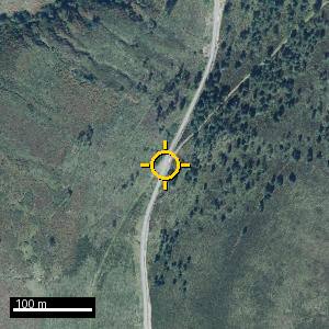 Aerial photograph of Roadside nr. Brañasivil, pin marked.
