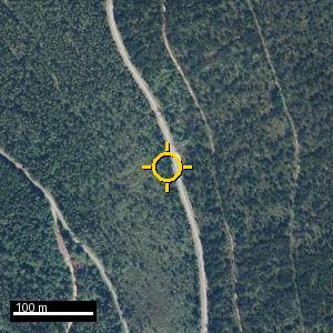 Aerial photograph of Roadside nr. Villaviciosa (west), pin marked.