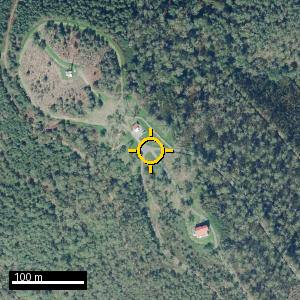 Aerial photograph of Roadside nr. El Rellayo, pin marked.